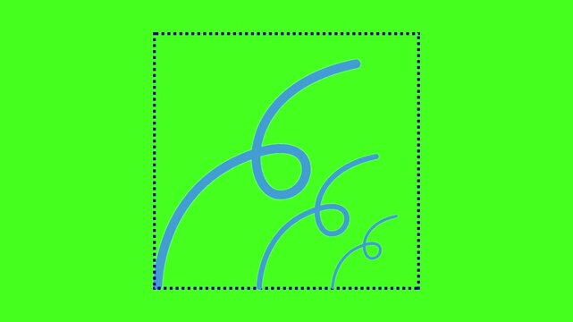 Color arrow pointer animation video on green screen