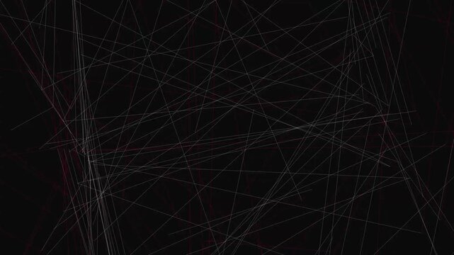 Abstract background featuring intersecting white and magenta neon lines on a dark black space surface