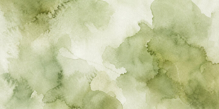 Muted Sage Green Dusty Olive Calm Earthy Wash Watercolor Texture Background