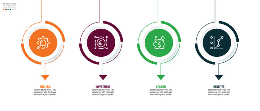 Timeline chart business infographic template.