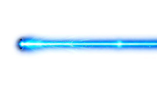 Glowing blue light beam technology.