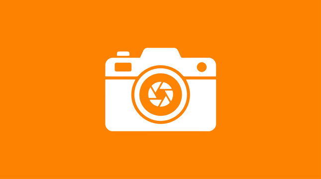 Camera Icon With Shutter Design.