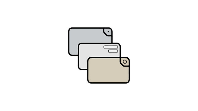 Wallet with cards icon, payment finance banking symbol isolated on transparent PNG
