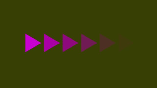 Animated Fast Forward Arrow Sequence Icon on yellow Background Speed Up and Forward Arrow Loading Animation Motion Graphic
