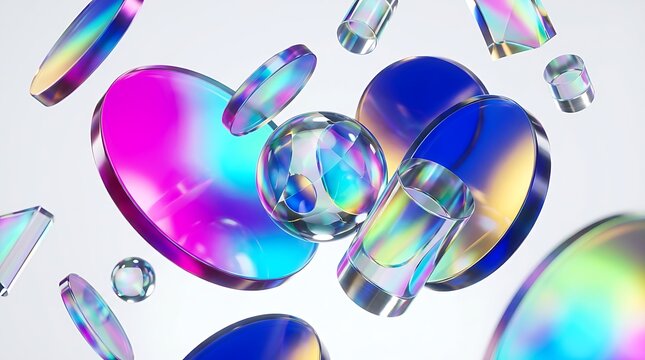 colorful cd dvdColorful soap bubbles in abstract light