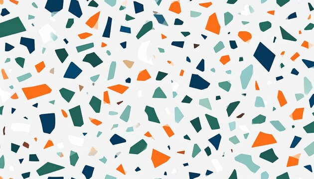 Abstract geometric pattern with colorful triangular shapes and gradients.