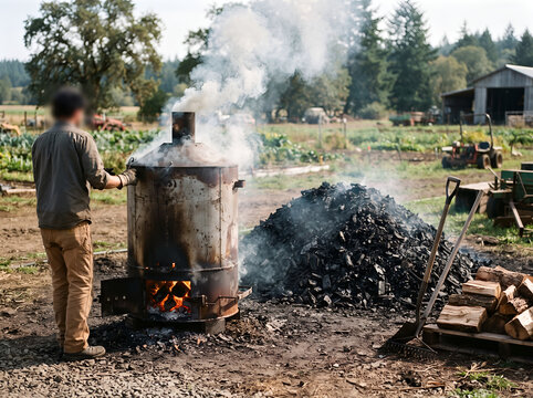 Biochar Production Farm Sustainable Soil Amendment
