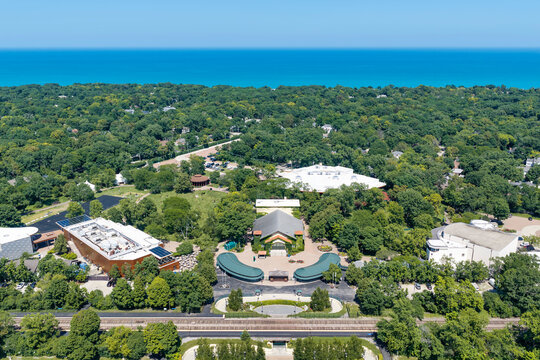 Ravinia Festival and Lake Michigan Aerial