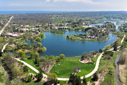 Chicago Botanical Gardens Aerial Expanse