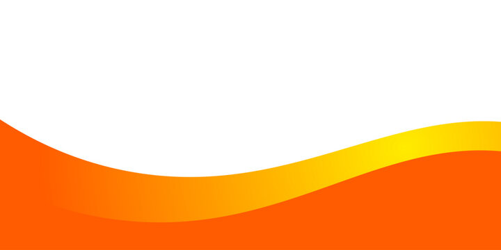 Abstract orange and yellow wave background vector template for business banner, poster, presentation, brochure cover layout with copy space