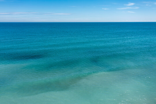 Lake Michigan Rippling Waves Aerial