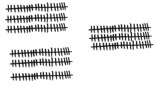 Tally Mark Scribble Brushes &mdash; Hand Drawn Hash Stroke Doodle Set

