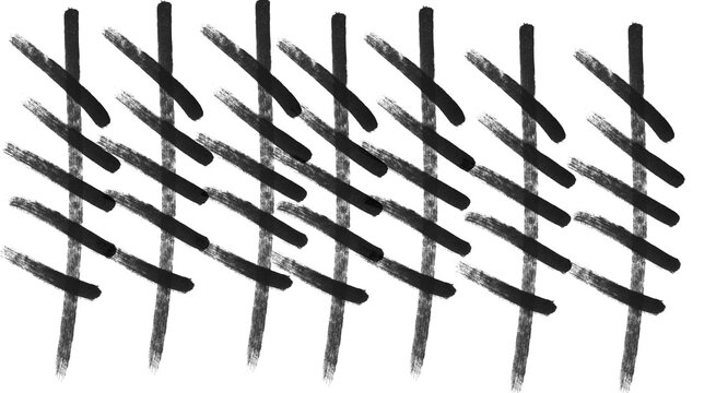 Hand-drawn tally mark scribble brushes &ndash; counting tally strokes brush set for Adobe Illustrator & Procreate