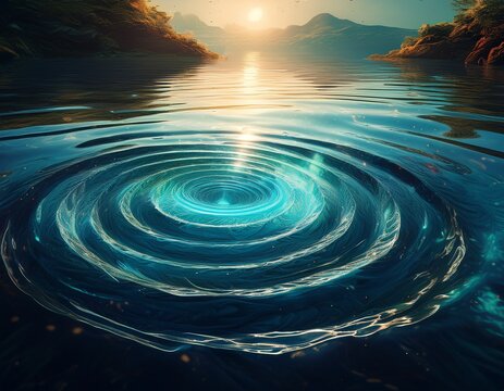 circular ripple in water