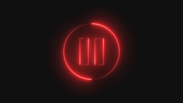 A red pause button icon on transparent background