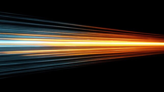 Abstract light streaks on black background