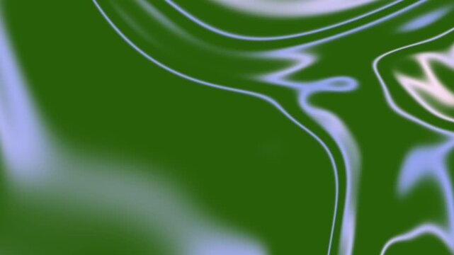 Fluid abstract design with swirling pastel lilac lines on a dark green backdrop creating a smooth modern and dynamically flowing art piece