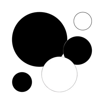 Abstract Overlapping Circles Minimalist Geometric Design