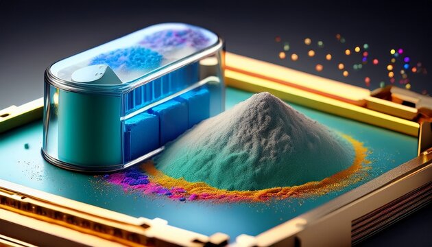 sodium ion battery module components with material powder sample for energy storage research