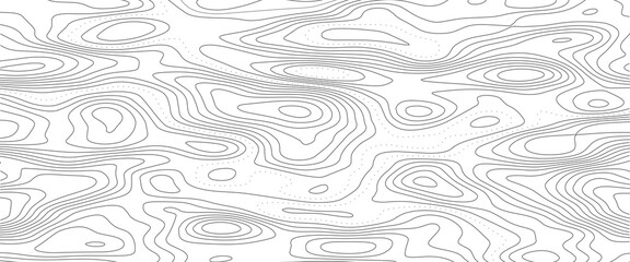 White background topography contour map with black curve lines. luxury topographic wavy pattern and geographic grid map patterns, topography line map. Vintage outdoors style. © bayu