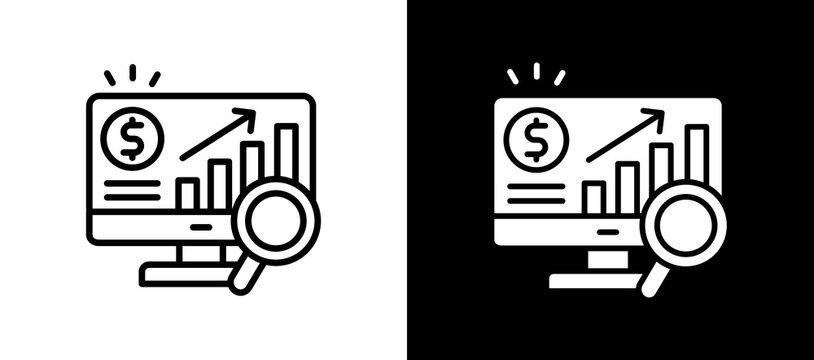 Asset Monitoring whiteblack icon