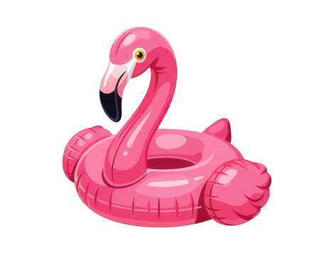 Pink Flamingo Inflatable Pool Float Transparent Background