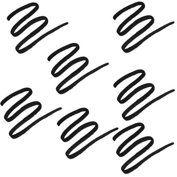 Scribble Letter E Hand-Drawn Doodle Alphabet Brushes for Adobe Photoshop