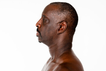 Profile portrait mature man silhouette. © Rawpixel.com
