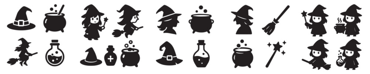 set of vector magic equipment in silhouette style © sarah16blakeyxh2
