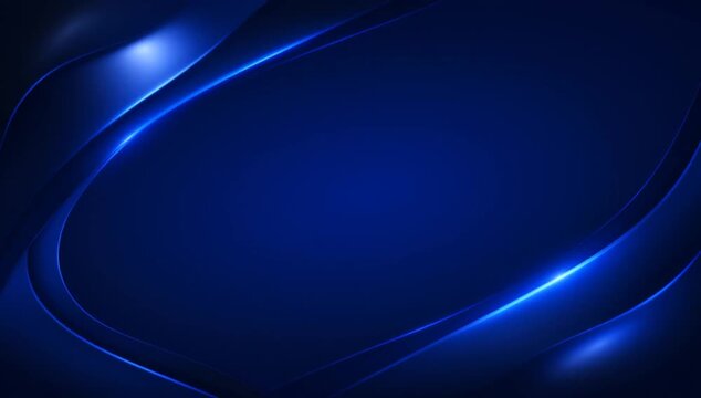 Abstract blue metal loop, looping seamless background with glossy light and dark curve, glowing ring, smooth wave shape, futuristic 3d render for modern design and SEO friendly background loop