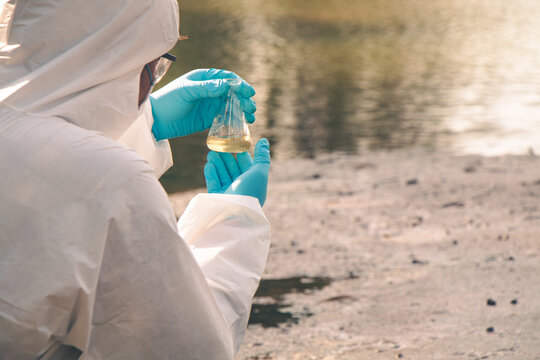 Advanced laboratory analysis of water samples for pollution detection and treatment assessment.