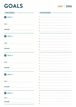 Monthly Planning Organizer Sheet