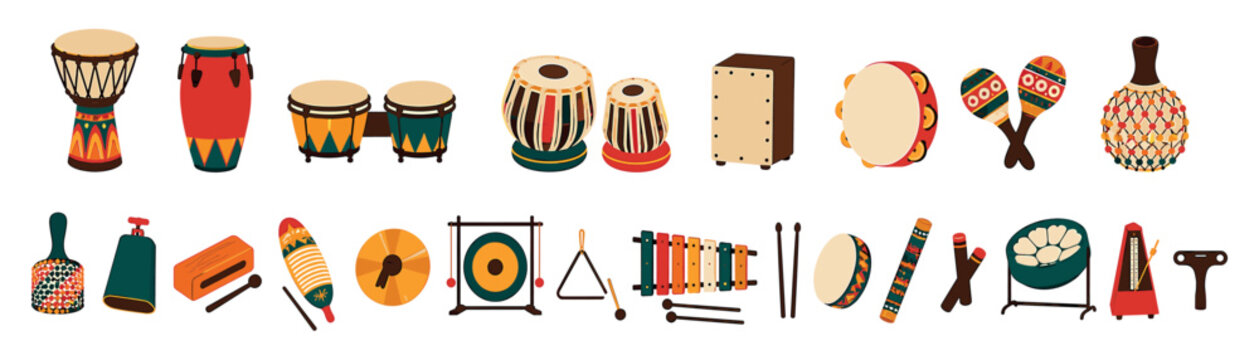 Maracas shakers shown in a vintage halftone dot illustration, a percussion instrument essential for Latin American music and festive rhythms