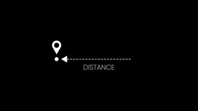 Two location point. Ideal for travel websites and navigation apps, this vector graphic symbolizes location marking, distance measurement, and route planning functionalities.