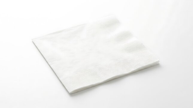 Folded white paper napkins on a white surface simple presentation for dining or events