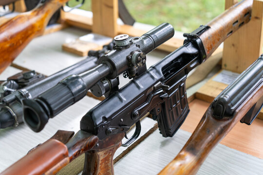 Soviet Dragunov sniper rifle with scope