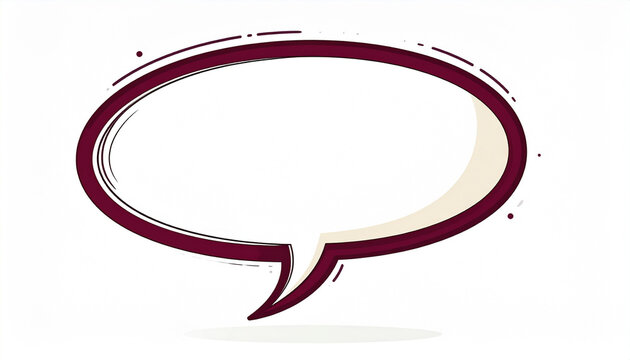Empty Speech Bubble Illustration for Communication Design