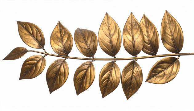Golden Leaves Branch for Nature and Decor Design