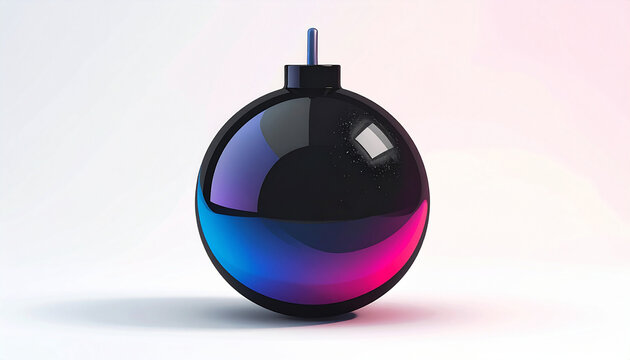 Modern perfume bottle with colorful gradient design