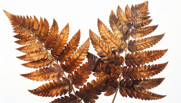 Autumn Fern Leaves with Warm Brown Tones