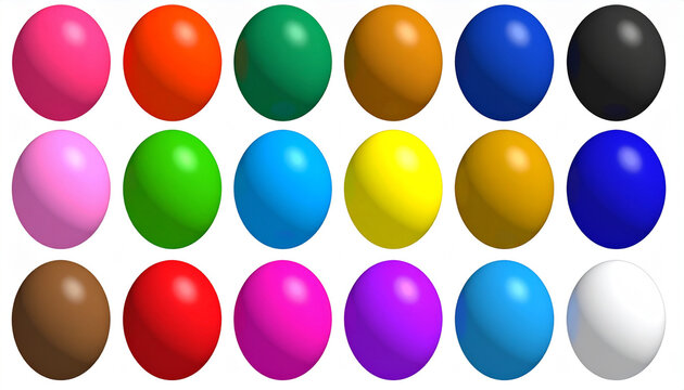 Colorful Eggs Array for Easter or Celebration Themes
