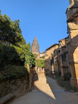 Lanterne des Morts and Saint-Sacerdos cathedral walls in Sarlat-la-Can&eacute;da, France