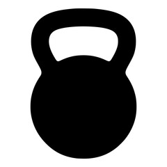 Fototapeta premium Kettlebell Weight Silhouette for Gym Strength Training and CrossFit Workouts