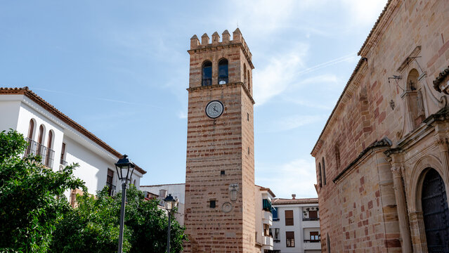 Andujar clock tower in Santa Maria Square