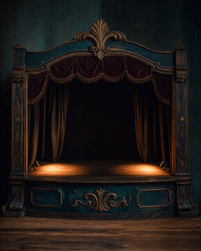 Empty Puppet Stage Frames Emotional Distance