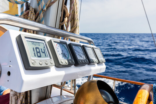 Sailing navigation instruments on the sea