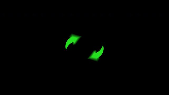 Recycle logo rotating. Suitable for technology, software, and digital projects  a vibrant, dynamic loading icon motion graphic perfect for modern video content.