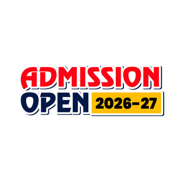 A bold and eye-catching "Admission Open 2026&ndash;27" typography design