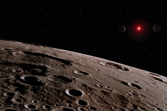 Conjonctions dans le syst&egrave;me exoplan&eacute;taire de l'&eacute;toile de Barnard situ&eacute; &agrave; 5.96 ann&eacute;es-lumi&egrave;re du Soleil compos&eacute; de 4 exoplan&egrave;tes &eacute;voluant sous la zone habitable autour d'une &eacute;toile naine rouge.