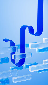 Abstract design representing blockchain technology in a digital space